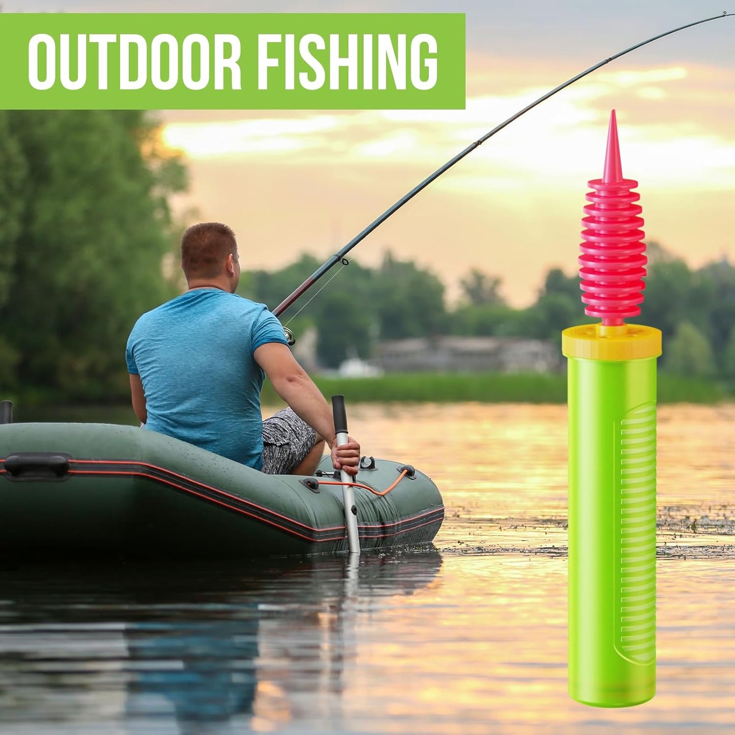 Balloon Pump Handheld Two-Way Dual Action,Air Pump Portable Manual Balloon Inflator Pump,Double Action Balloon Pump,Hand Blower Air Pumper for Balloons,Inflatable Cushions Toys,Gifts,Green