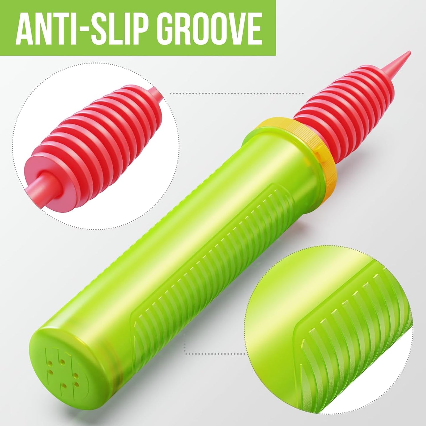 Balloon Pump Handheld Two-Way Dual Action,Air Pump Portable Manual Balloon Inflator Pump,Double Action Balloon Pump,Hand Blower Air Pumper for Balloons,Inflatable Cushions Toys,Gifts,Green
