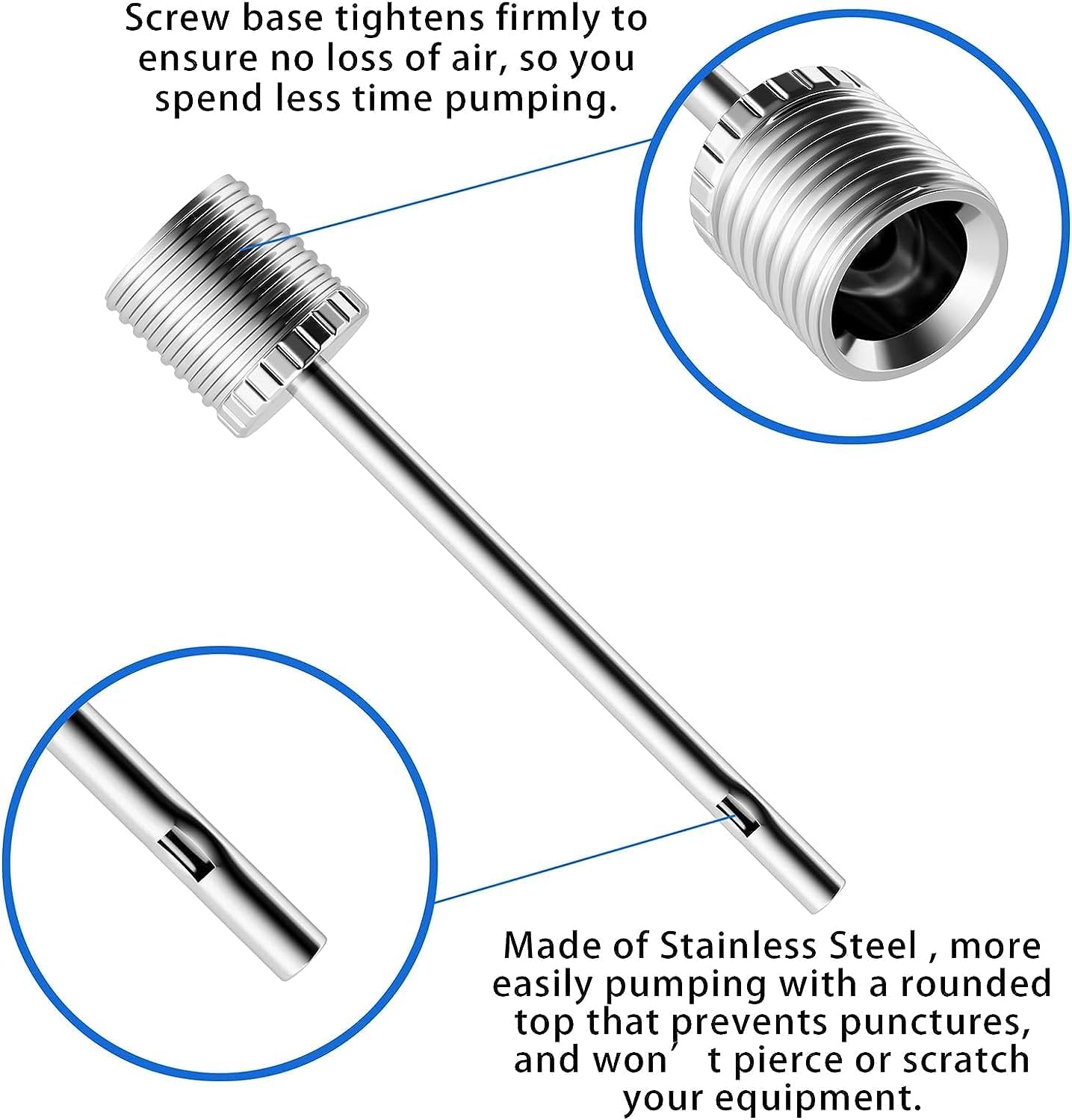 Air Pump Needle 35pcs, Ball Inflation for Basketball, Soccer, Volleyball, Football or Rugby Balls Replacement Pin Inflating with Storage Box Silver