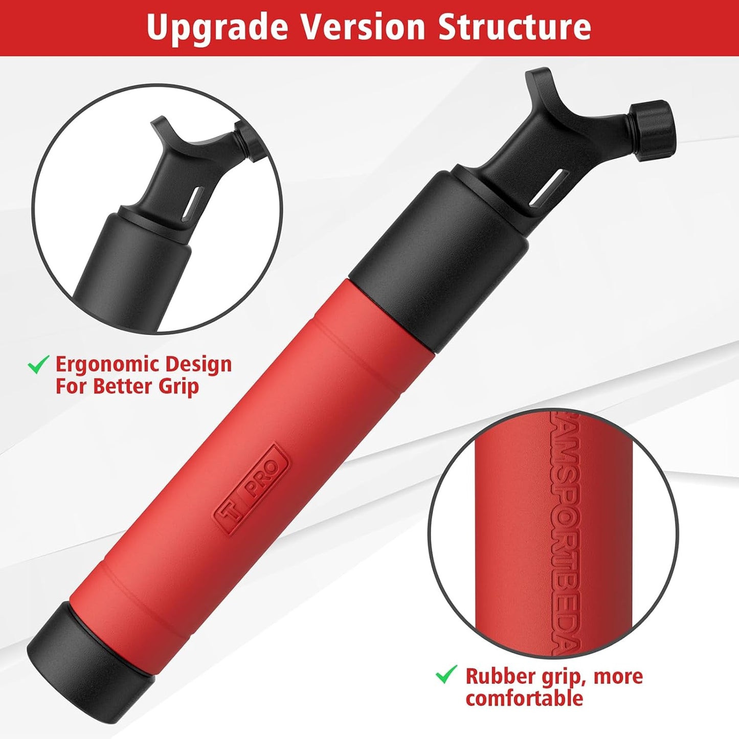 Ball Pump,Air Ball Pump Sports Ball Pump with 5 Needles,Air Pump,Nozzle, Push & Pull Inflator System, Perfect for Volleyball, Basketball, Football, Soccer, Water Polo,Swim Inflatables