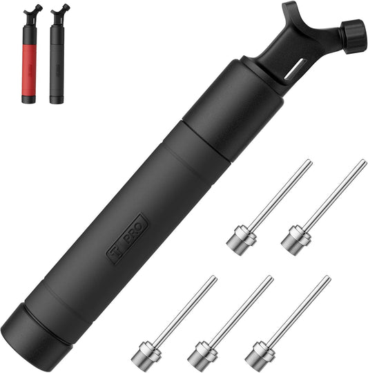 Ball Pump,Air Ball Pump Sports Ball Pump with 5 Needles,Air Pump,Nozzle, Push & Pull Inflator System, Perfect for Volleyball, Basketball, Football, Soccer, Water Polo,Swim Inflatables