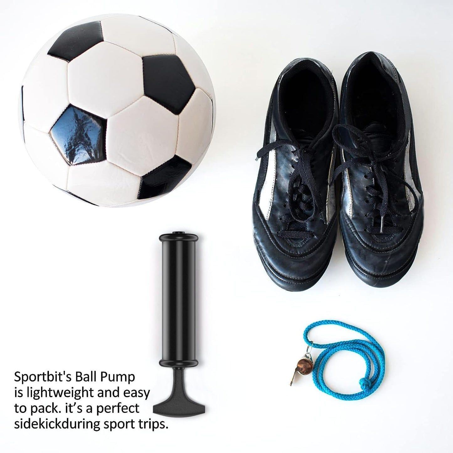 Ball Pump,Sports Ball Pump with 5 Needles, Nozzle,Extension Hose,Carry Bag,Push & Pull Inflator System,Perfect for Volleyball,Basketball,Football,Soccer,Swim Inflatables,Water Polo-black
