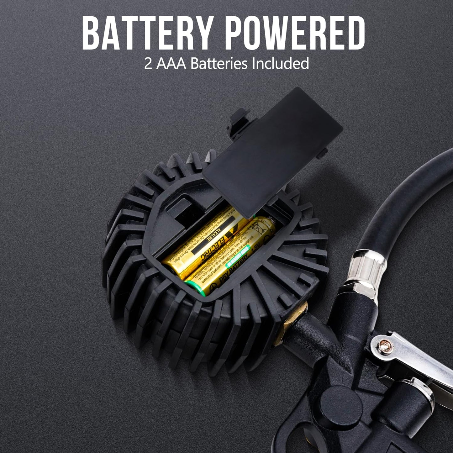 Digital Tire Pressure Gauge with Inflator, Air Compressor Accessories with Air Chuck Quick Connect Coupler, Car Attachments with Rubber Hose for Car, Truck, SUV, Cycle, RV, 250 PSI